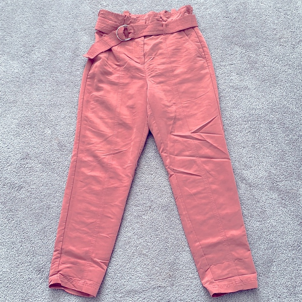 Belted high rise pant